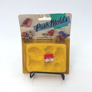 Amaco Push Molds Birds Judi Maddigan Friendly Plastic Clay Vintage Yellow New